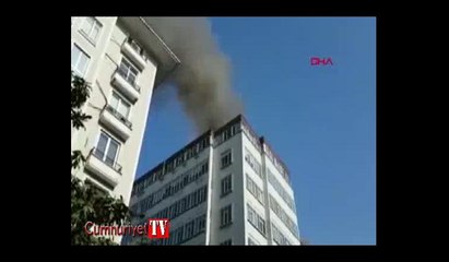 Şişli'de bir binada yangın