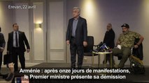 Arménie: démission du Premier ministre