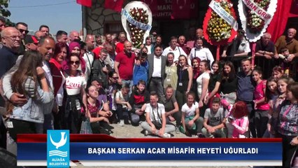 BAŞKAN SERKAN ACAR MİSAFİR HEYETİ UĞURLADI