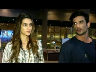 Kriti Sanon और Sushant Singh Rajput दिखाई दिए Mumbai Airport