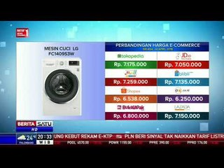 Perbandingan Harga E-Commerce: Mesin Cuci LG