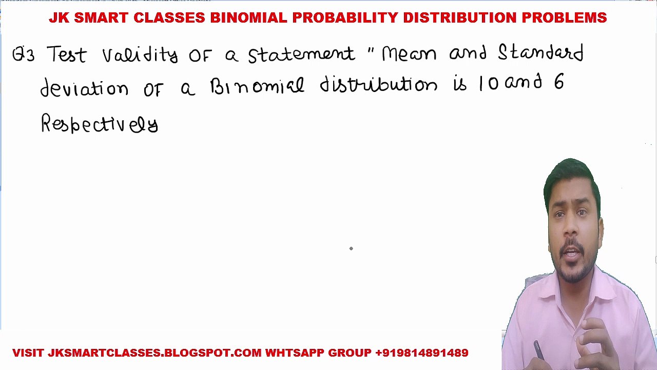 Binomial Distribution Lecture #6 How to Solve Binomial Probability Distribution Problems in Hindi