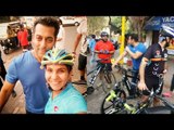 Salman Khan ने की Mumbai के रास्तो पे की CYCLING