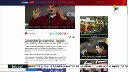 Venezuela: inicia Nicolás Maduro campaña electoral de frente al 2o;