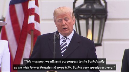 Trump on US-French alliance, Bush Senior & Canada