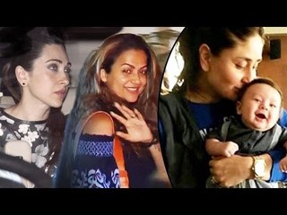Karisma Kapoor और Amrita Arora Taimur से मिलने पोहची Kareena के घर