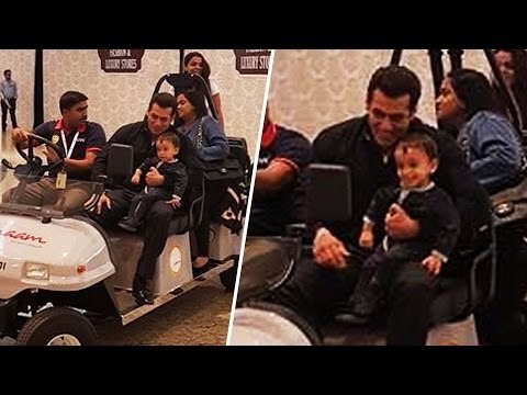 Mumbai Airport पर दिखाई दिए अभिनेता Salman और भतीजा Ahil | Hong Kong DaBangg Tour 2017