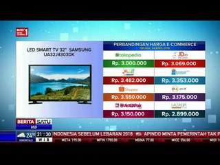 Perbandingan Harga e-Commerce: LED Smart TV 32" Samsung UA32J4303DK