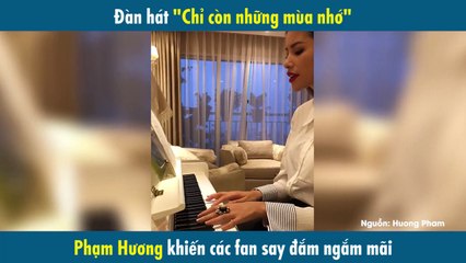 Đàn hát "Chỉ còn những mùa nhớ" Phạm Hương khiến các fan say đắm ngắm mãi