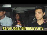 Salman की बेहेन Arpita और Aayush Sharma पहुचे Karan Johar के Birthday Bash पर