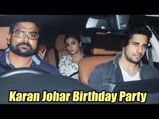 Love Birds Alia और Sidharth पहुचे  Karan Johar के Birthday Bash पर