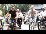 Salman Khan और Sohail Khan ने Bandra के रस्तो पर चलाई Cycle