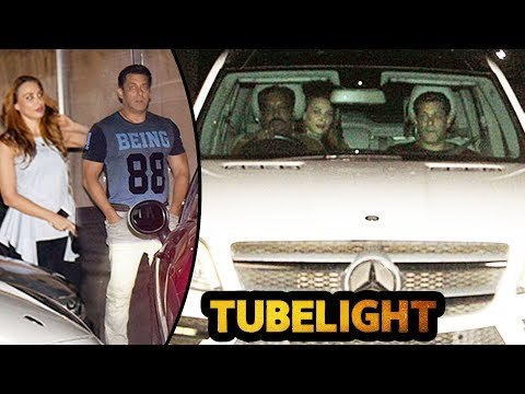 Salman Khan और Gf Iulia Vantur पहोचे Tubelight मूवी के Special Screening पर