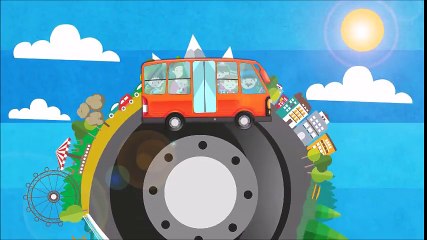 The wheels on the Bus go round and round nursery rhyme - Fun Songs for Children