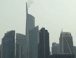 Un voraz incendio se registró en un rascacielos de Dubai