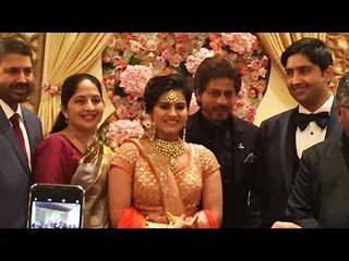 Shahrukh Khan पहुचे BJP Minister के बेटी के Wedding Reception पर