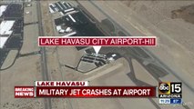 Military jet crashes at Lake Havasu Airport