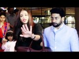 Aishwarya, Abhishek & DAUGHTER Aaradhya  देखाई दिए Mumbai Airport  पर