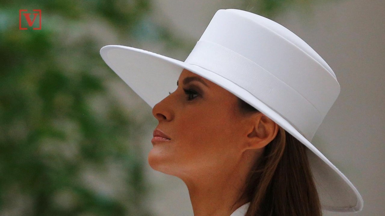 Melania's Giant White Hat is All Everyone's Talking About