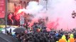 Raucous scenes greet Liverpool team bus ahead of Roma clash