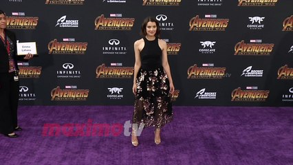 Emma Lahana “Avengers Infinity War” World Premiere Purple Carpet