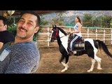 Iulia Vantur Riding Salman Khan’s Horse At His Farmhouse