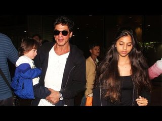 Shahrukh Khan RETURNS With AbRam & Suhana From London