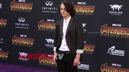 Wyatt Oleff “Avengers Infinity War” World Premiere Purple Carpet