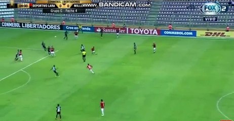 Carlos Sierra Goal ~ Deportivo Lara vs Millonarios FC 1-0