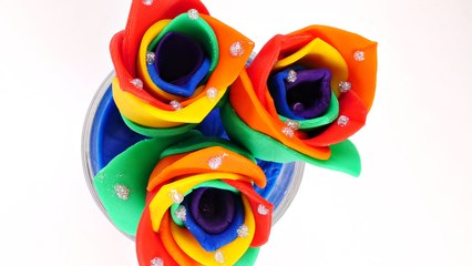 Download Video: Rosas DIY  Como Hacer Rosas Arcoiris de Play Doh  Videos de Plastilina