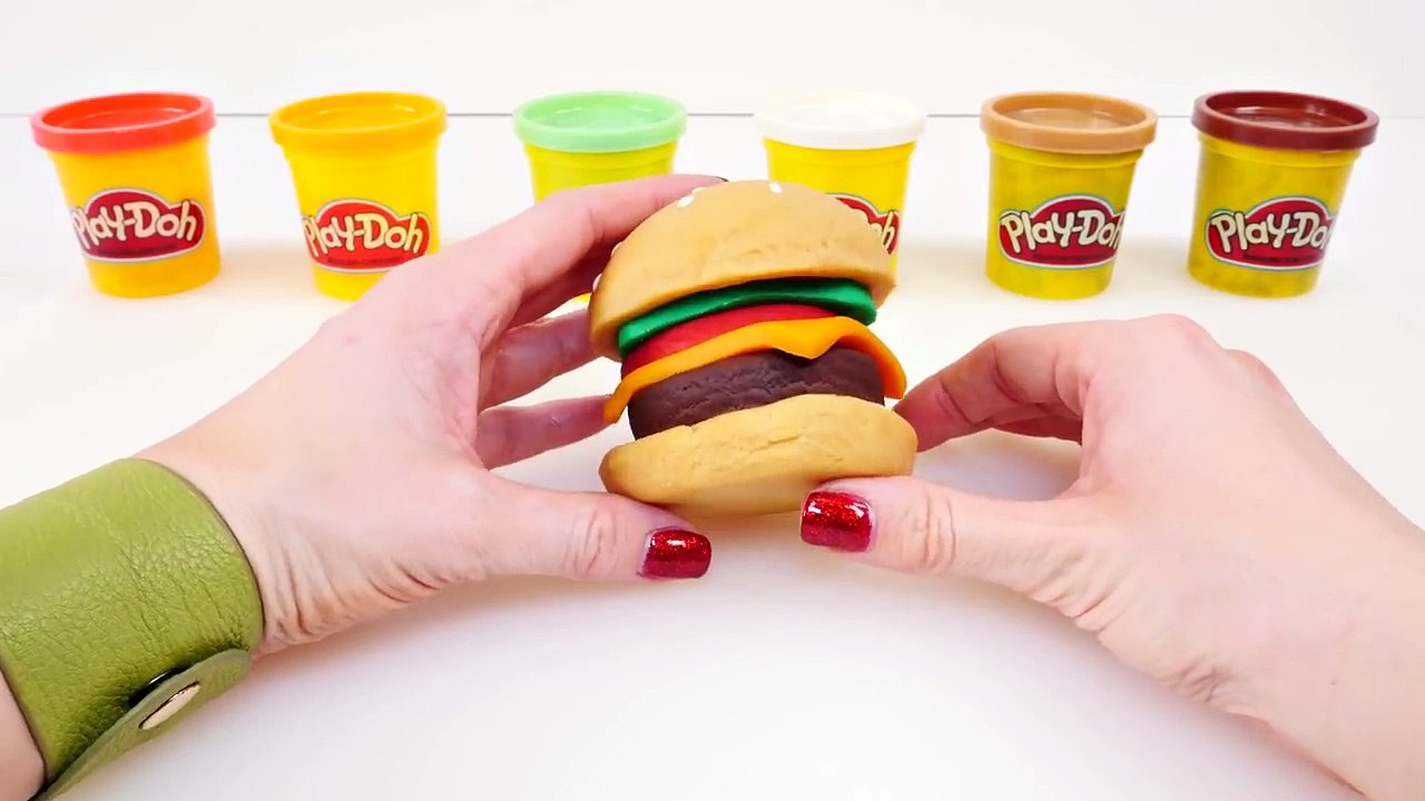 Hamburguesa Play Doh DIY McDonalds Comida de Plastilina  Como Hacer una Hamburguesa