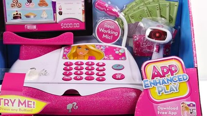 Barbie Y Su Caja Registradora!! Funciona Con Tu Telefono O Tablet Y Escanea Codigos Reales