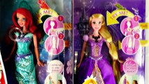 Disney Princesas Brillos y luces Ariel y Rapunzel Muñecas Barbie con Luz