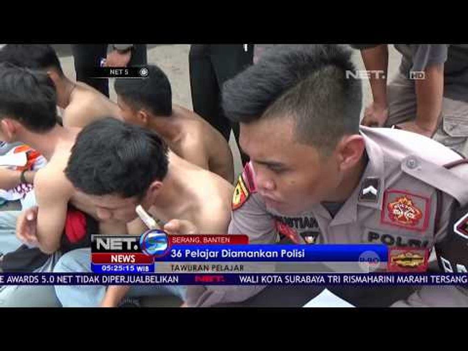 News Flash, 36 Pelajar Diamankan Polisi Akibat Tawuran - NET 5