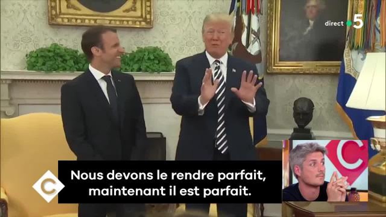 Quand Donald Trump enlève les pellicules d’Emmanuel Macron
