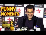 Salman Khan के कुछ मजेदार पल Star Screen Awards 2017 पर Media के संग