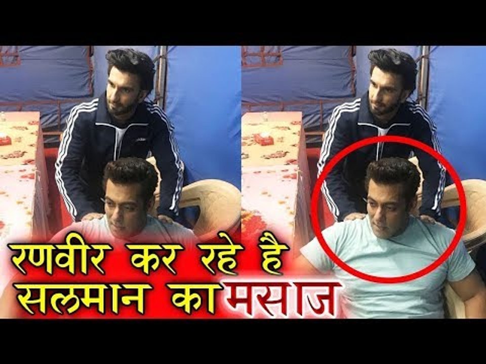 Ranveer Singh ने की Salman Khan को Race 3 sets पर मसाज