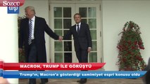 Trump'ın Macron'a gösterdiği samimiyet espri konusu oldu