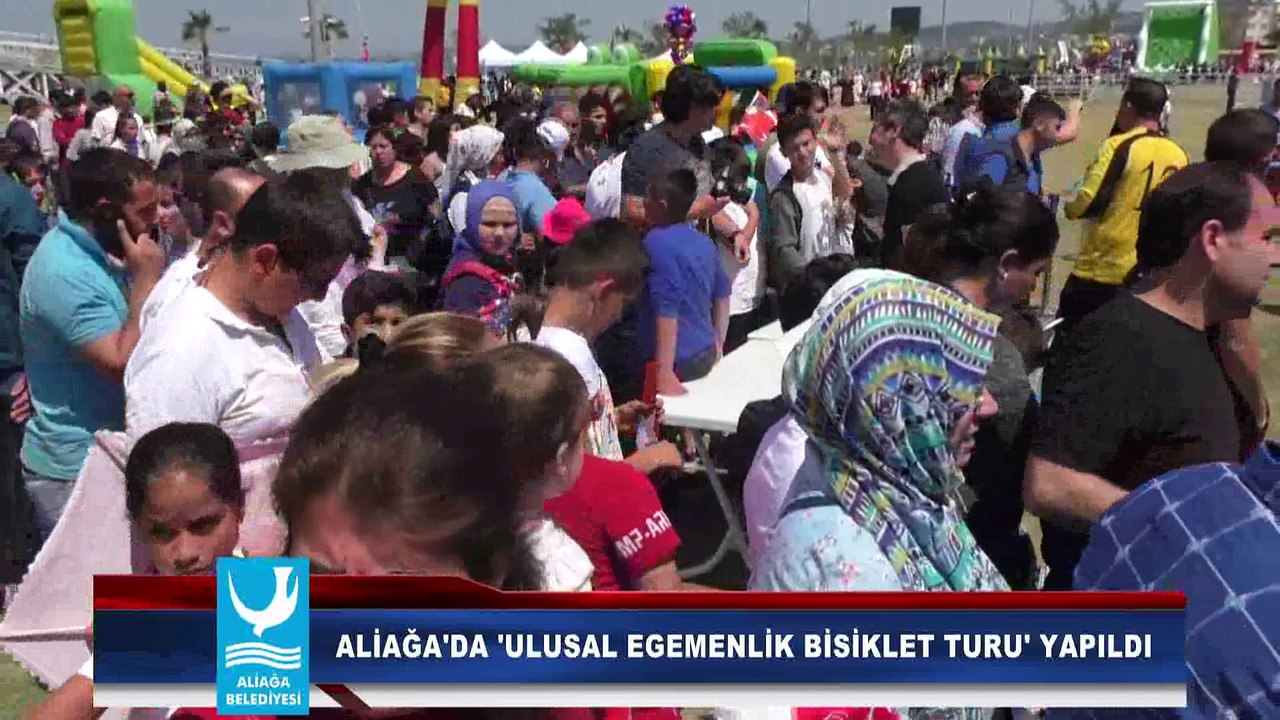 ALİAĞA'DA 'ULUSAL EGEMENLİK BİSİKLET TURU' YAPILDI