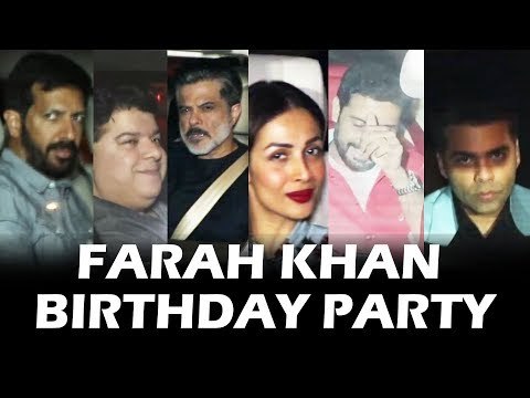 Farah Khan के Birthday पार्टी पर पोहचे सितारे | Malaika Arora, Karan Johar, Abhishek Bachchan
