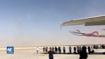 Fabulosas acrobacias aéreas de los Caballeros de los Emiratos en Dubai Airshow