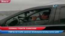 FSM köprüsündeki zurnalı trafik canavarı kamerada