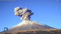 Caída de ceniza por actividad del volcán Popocatépetl