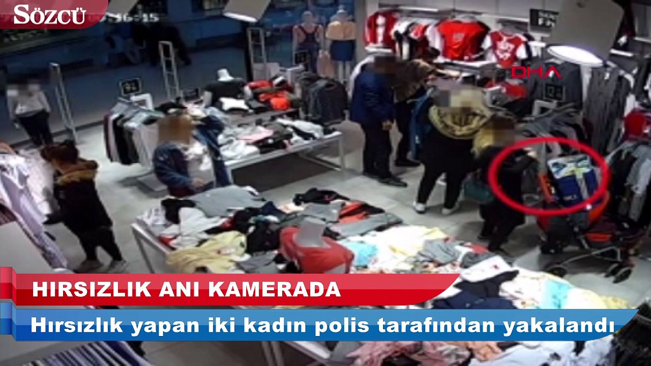 Alışveriş merkezindeki hırsızlık kamerada