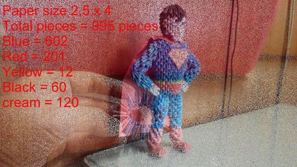 paper craft 3d origami superman