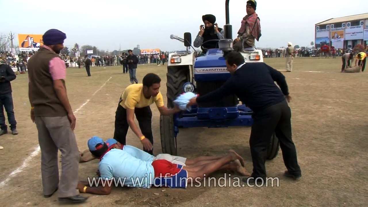 Punjabi lads get run over by a tractor at Kila Raipur