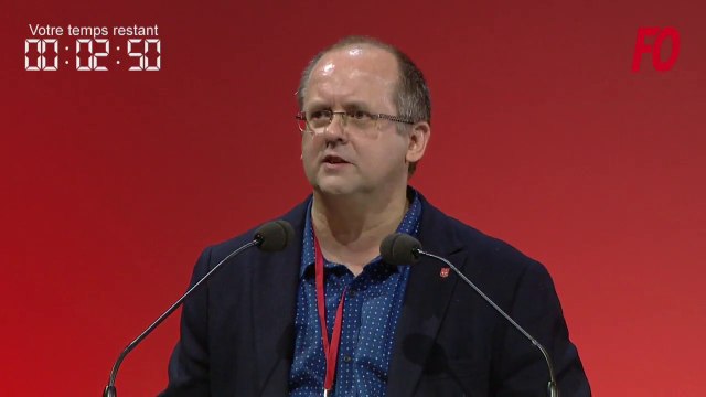 Intervention de François DENEUX lors du 24e Congrès confédéral Force Ouvrière
