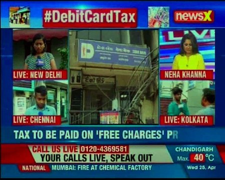 Debit card tax Bank to pay taxes on charges to customers