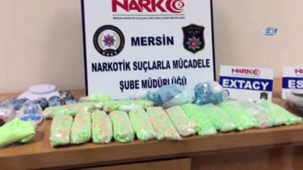Mersin'de 17 bin 400 adet extacy ele geçirildi