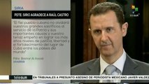 Presidente sirio envía saludo de agradecimiento a Raúl Castro